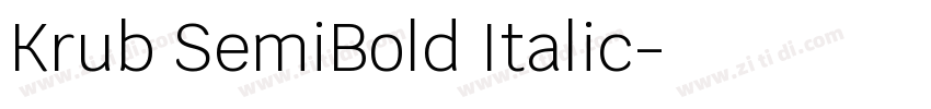 Krub SemiBold Italic字体转换